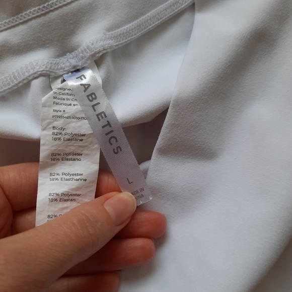 Fabletics White Drawstring Joggers L - Picture 3 of 3